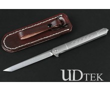 New design magical pen D2 blade Titanium handle folding knife UD405422